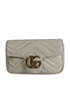 GG Marmont Matelasse Super Mini Bag, &pound;470, Handbags, White, Leather, Front view
